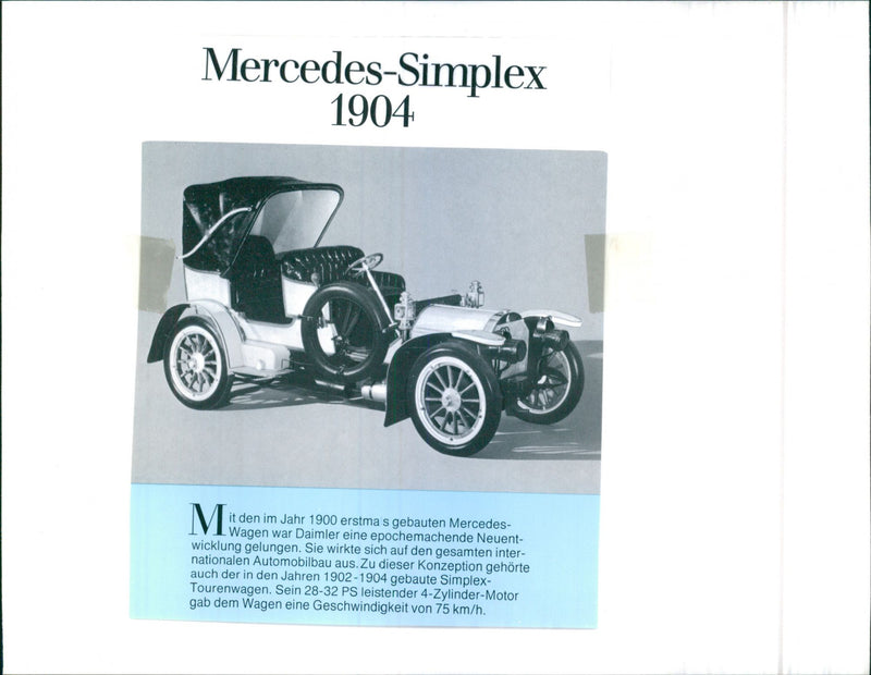 Mercedes-Simplex 1904 - Vintage Photograph