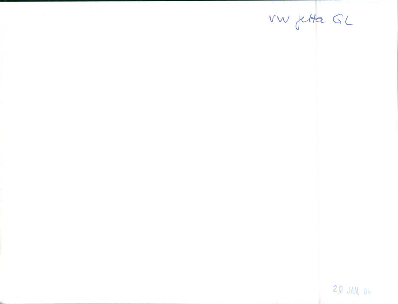 VW Jetta GL - Vintage Photograph