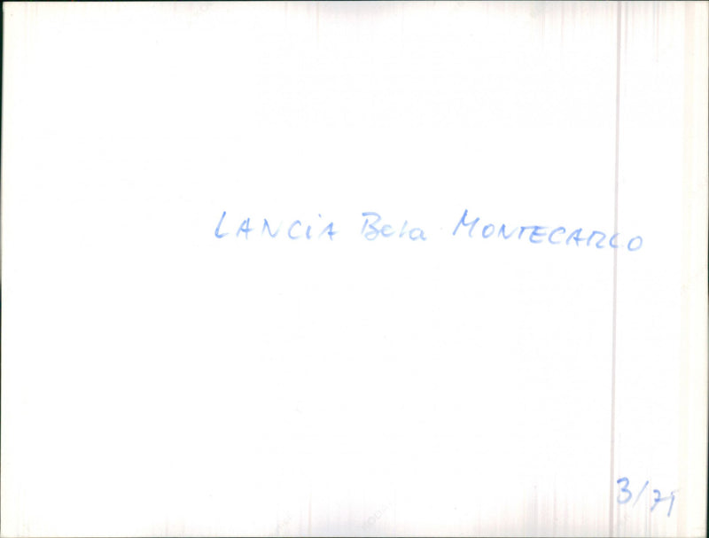 Lancia Beta Montecarlo - Vintage Photograph