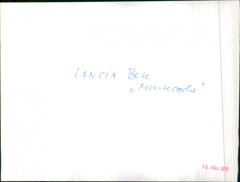 Lancia Beta Montecarlo - Vintage Photograph