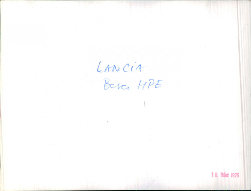 Lancia Beta HPE - Vintage Photograph