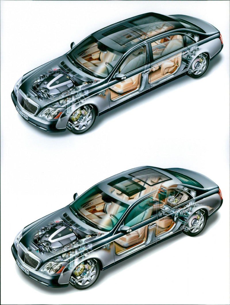 Maybach 57 and Maybach 62 - Vintage Photograph