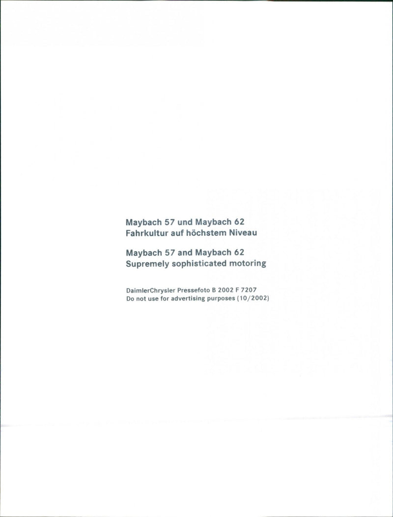 Maybach 57 and Maybach 62 - Vintage Photograph