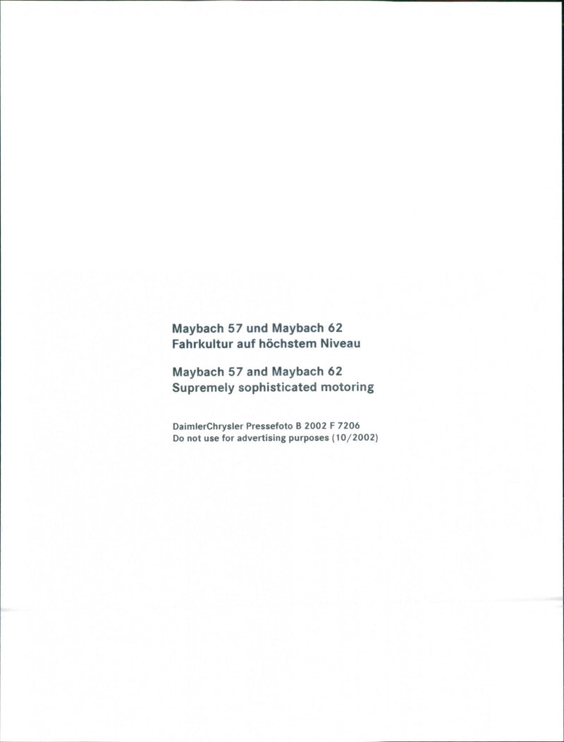 Maybach 57 and Maybach 62 - Vintage Photograph