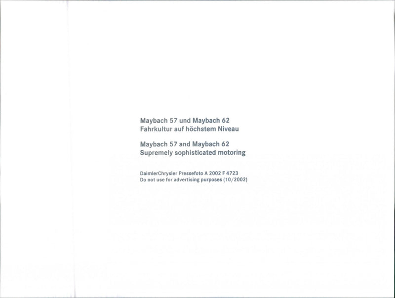 Maybach 57 and Maybach 62. - Vintage Photograph