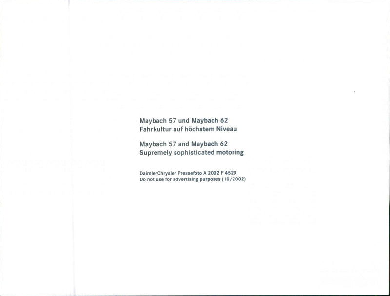 Maybach 57 and Maybach 62 - Vintage Photograph