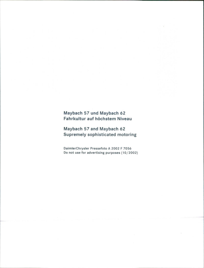 Maybach 57 and Maybach 62 - Vintage Photograph