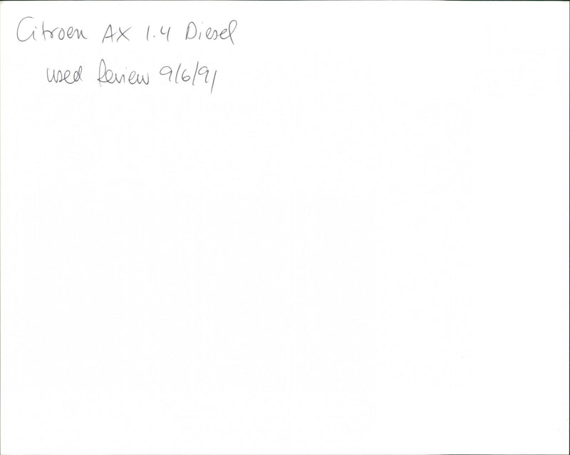 Citroen AX 1.4 Diesel - Vintage Photograph