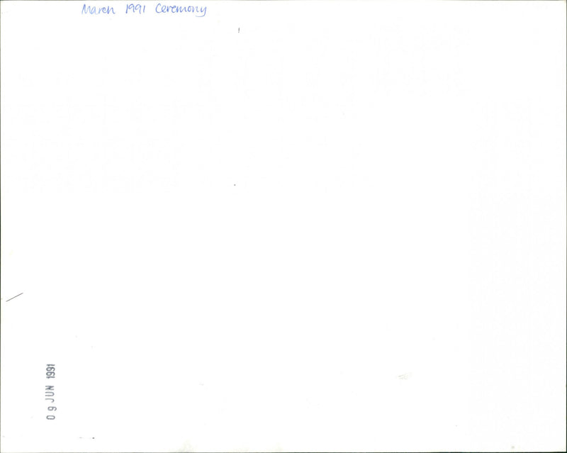 March 1991 Ceremony - Vintage Photograph