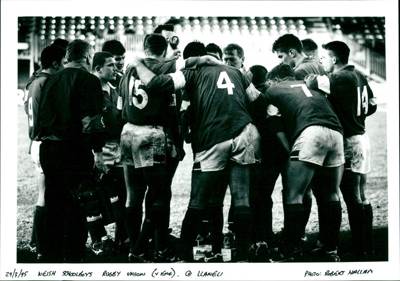 Welsh Schoolboys Rugby Union - Vintage Photograph