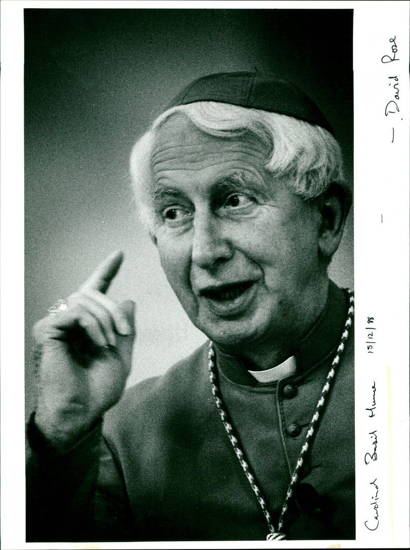 Cardinal Basil Hume - Vintage Photograph