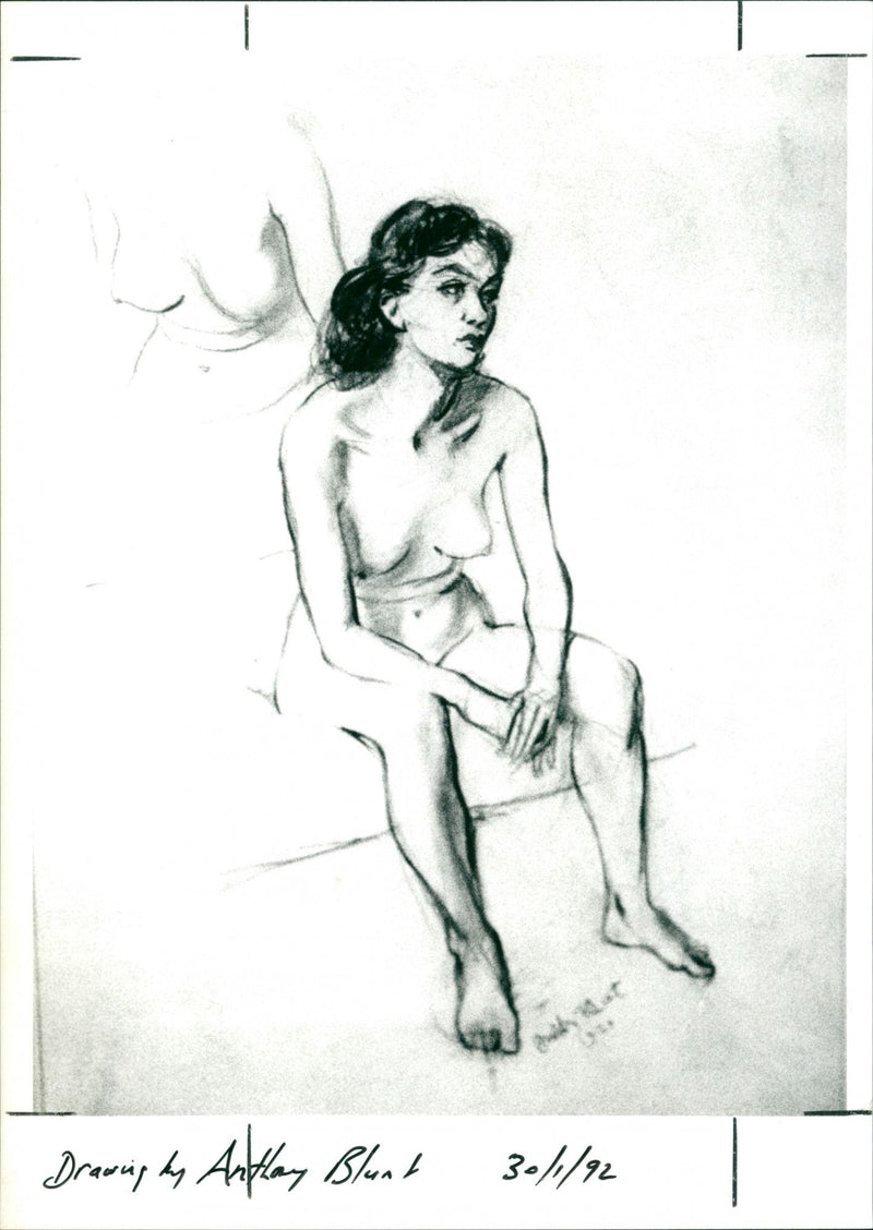 Drawing by Anthony Blunt - Vintage Photograph