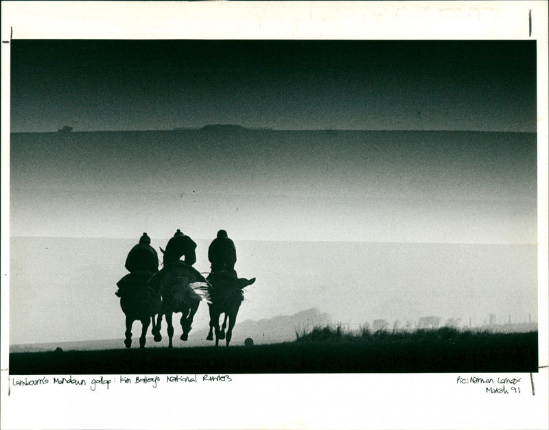 Lambourn's Mandown Gallop - Vintage Photograph