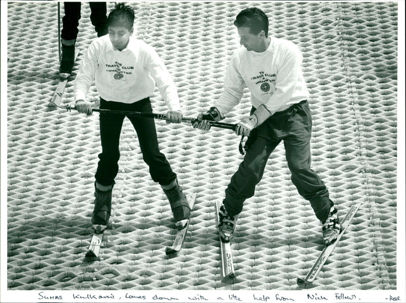 Blind Skiing, June '88 - Vintage Photograph