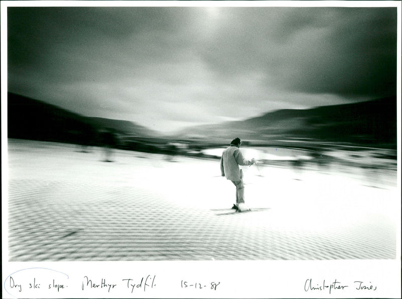 Dry Ski Slope. - Vintage Photograph