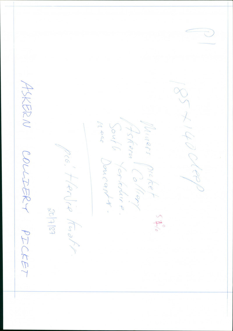 ASKER COLLIERY PICKET - MURERS SALO, SOUTH, CONCERT, NEAR - Vintage Photograph