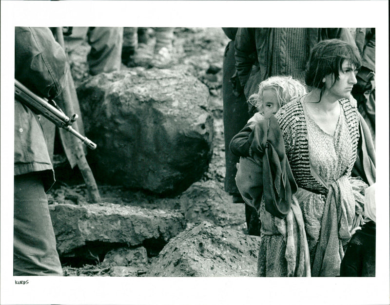 Kurdish Refugees Iraq - Vintage Photograph