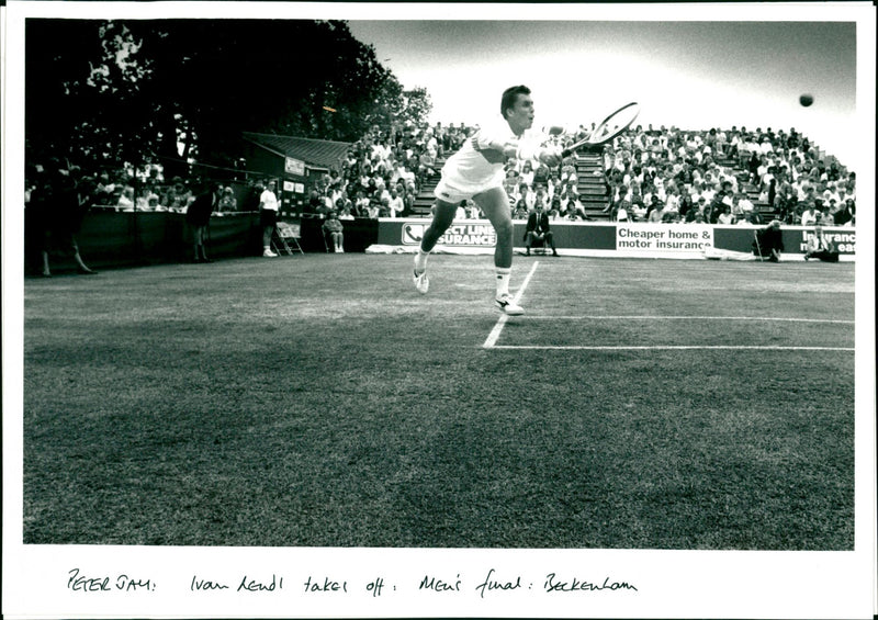 Ivan Lendl takes off - Vintage Photograph