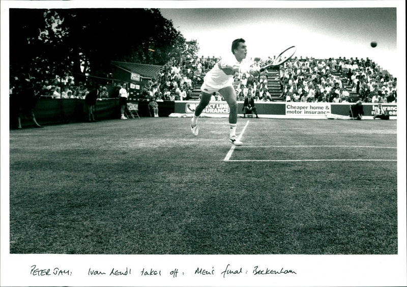 Ivan Lendl takes off - Vintage Photograph