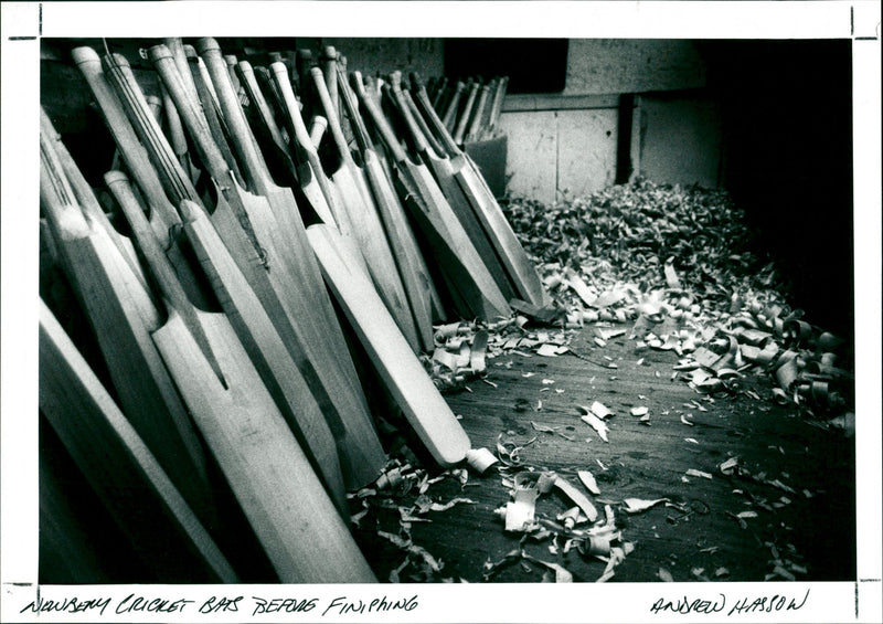 Newbery cricket bats before finishing - Vintage Photograph