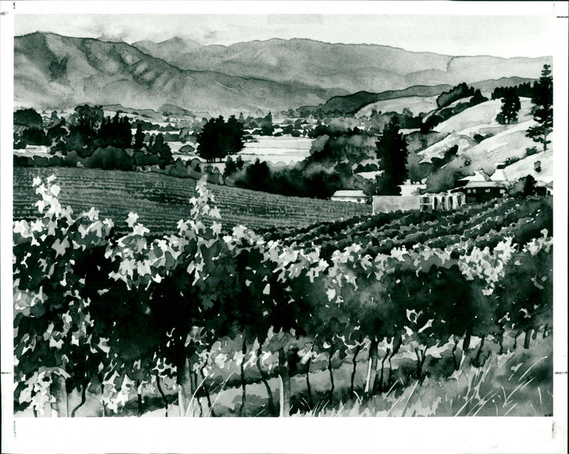 Landscape painting - Vintage Photograph