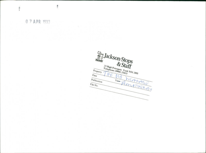 The Old Vicarage. - Vintage Photograph