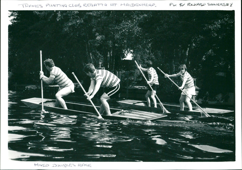 Punting Club in Maidenhead - Vintage Photograph