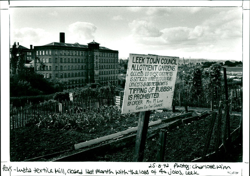 Peri-Lusta Textile Mill - Vintage Photograph