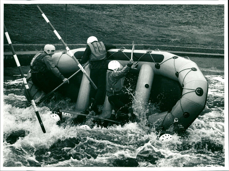 The River Wye Raft Race - Vintage Photograph