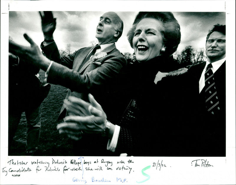 Margaret Thatcher and Gerry Bowden - Vintage Photograph