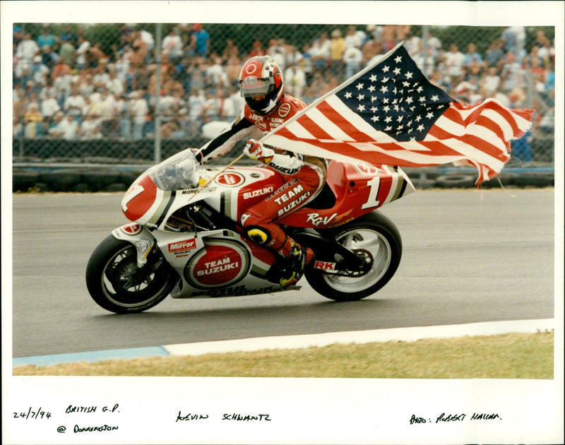 Kevin Schwantz - Vintage Photograph