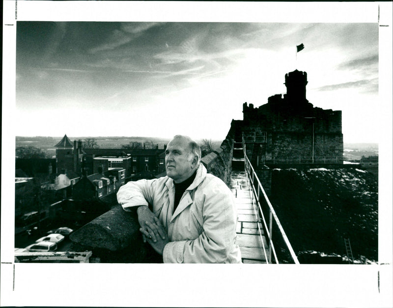 Man standing in a fortress - Vintage Photograph