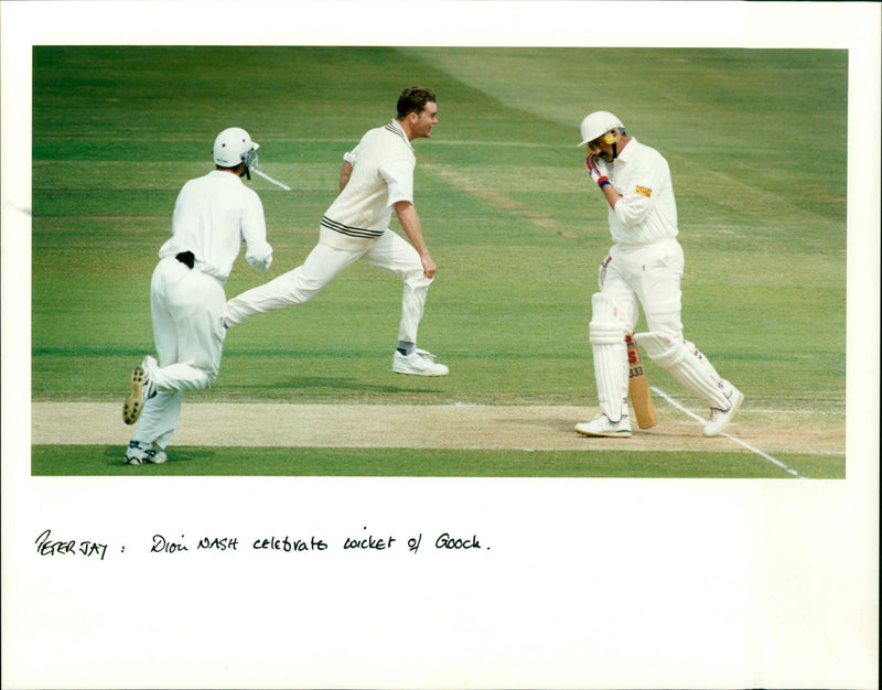 Dion Nash and Graham Gooch - Vintage Photograph