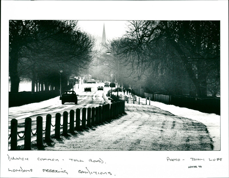 ! common TOLL ROAD . PHOTO JOHIT WINTER 94 ( 145 Freezing conditions . WINTER 1 - Vintage Photograph