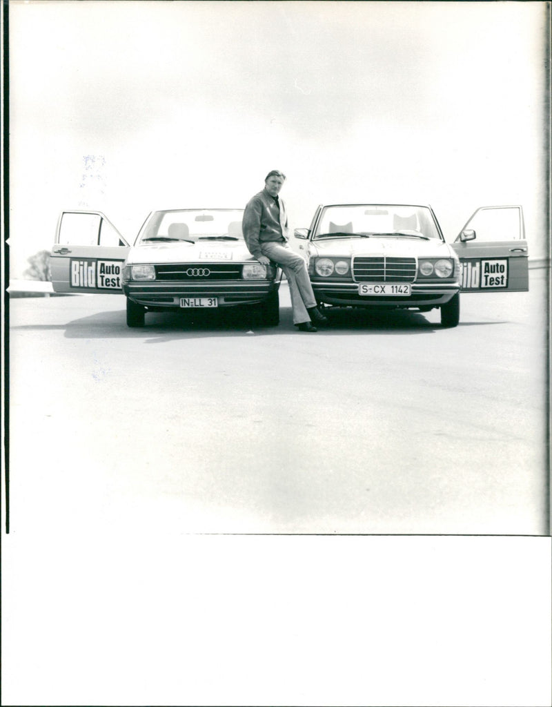 Audi and Mercedes-Benz - Vintage Photograph