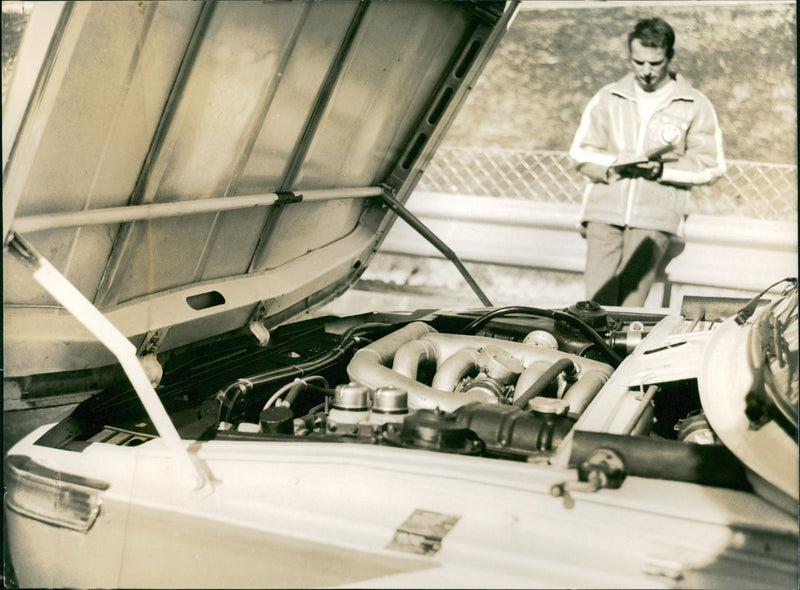 Car engine - Vintage Photograph