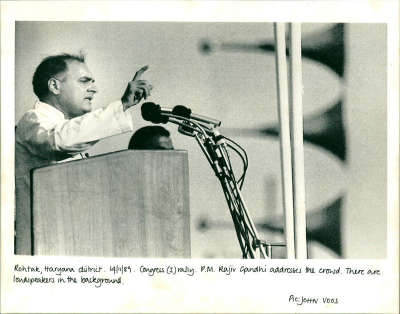 P.M. Rajiv Gandhi - Vintage Photograph