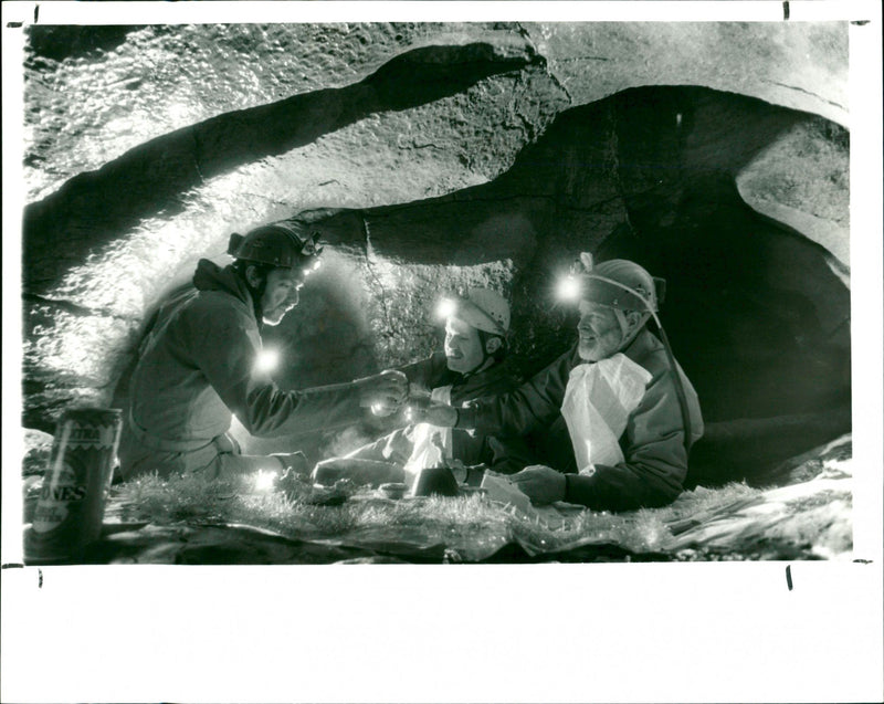 Miners taking a break - Vintage Photograph