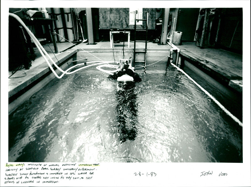 Royal Navy, Immersion Test. - Vintage Photograph