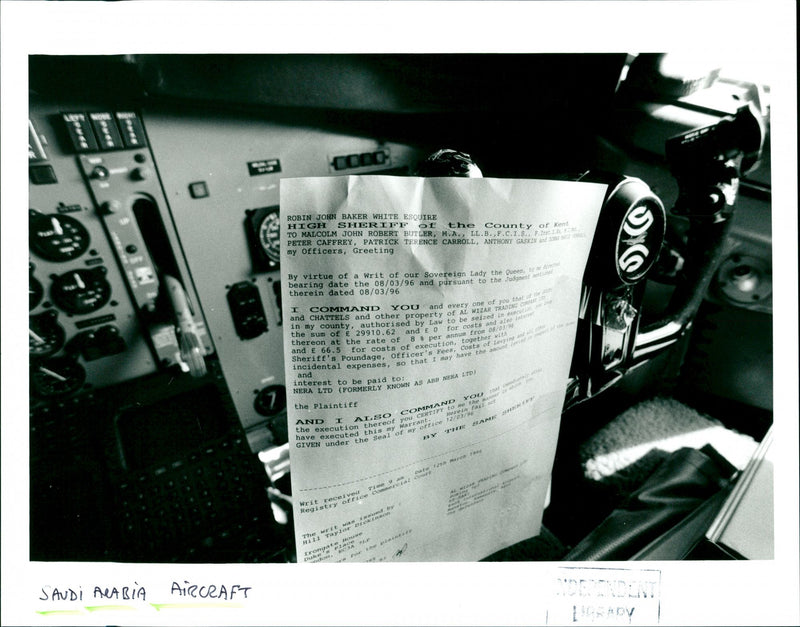 Saudi Arabia Aircraft - Vintage Photograph