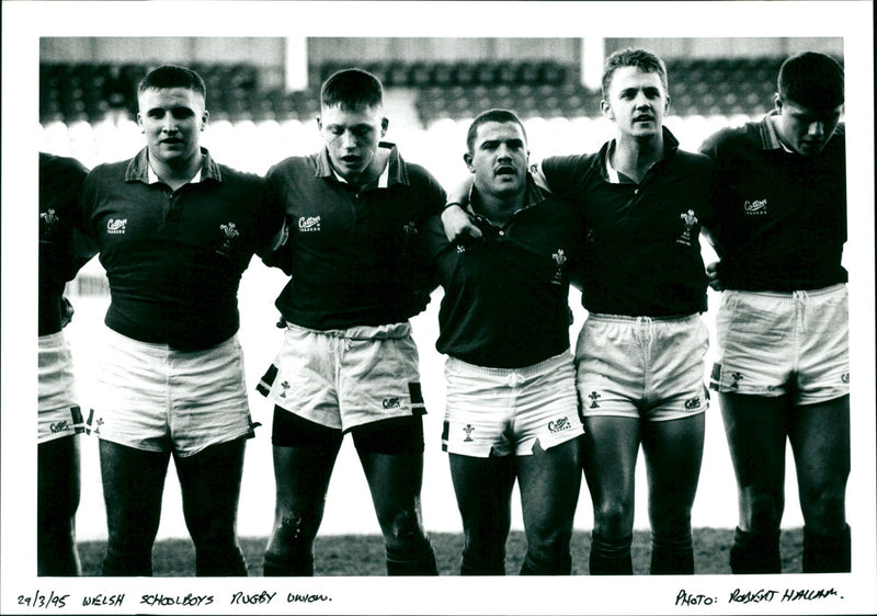 Welsh Schoolboys Rugby Union - Vintage Photograph