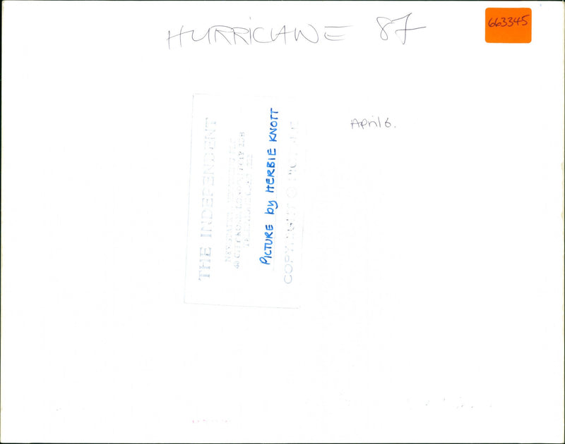 Hurricane 87 - Vintage Photograph