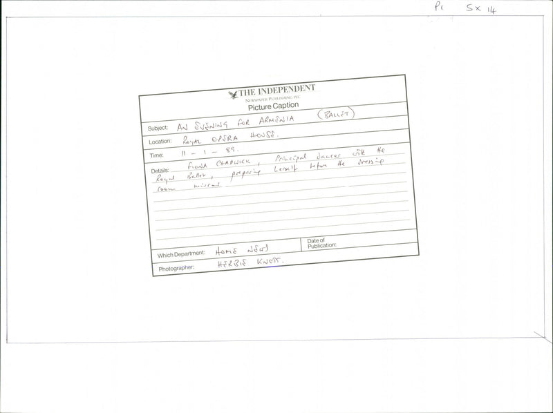 Armenia Concert Jan 1989 - Vintage Photograph