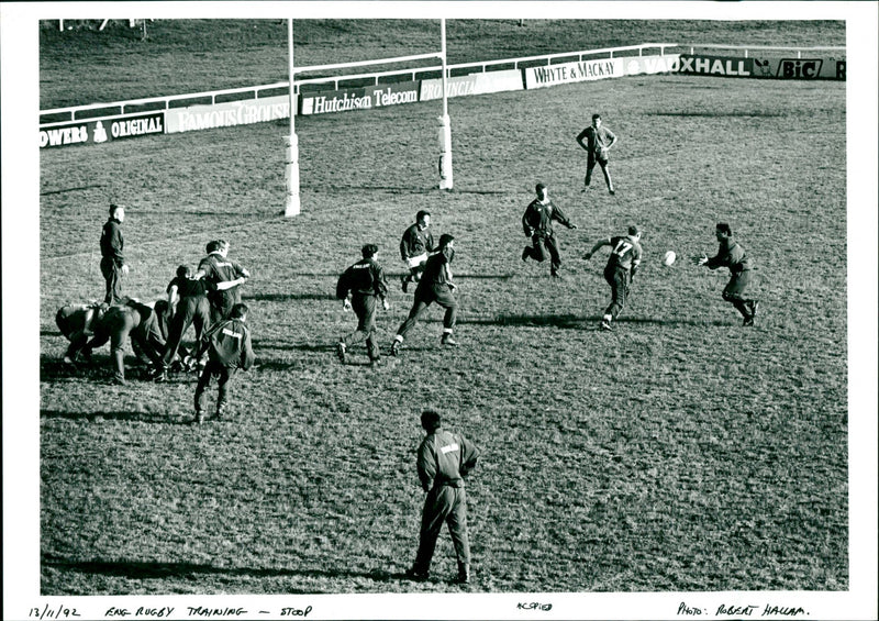 English Rugby training - Vintage Photograph