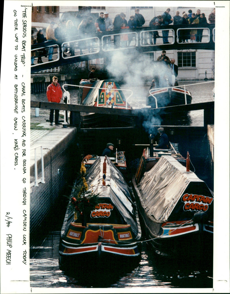 Canal boats - Vintage Photograph