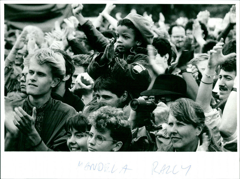 Free Mandela Rally - Vintage Photograph