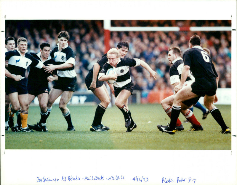 Barbarians v All Blacks - Vintage Photograph