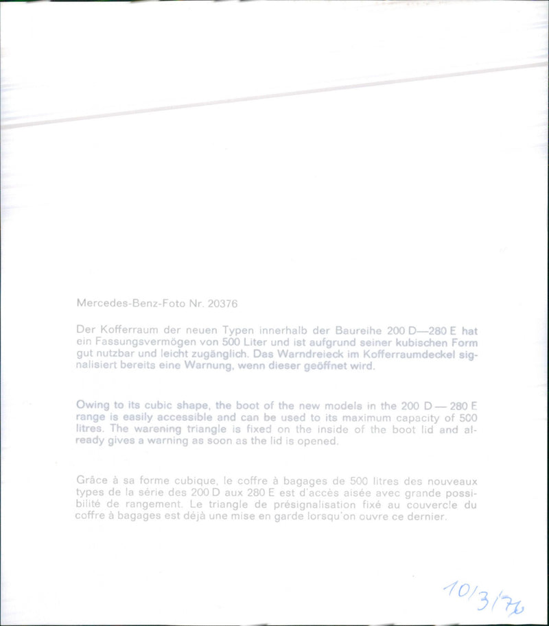 Mercedes Benz. - Vintage Photograph