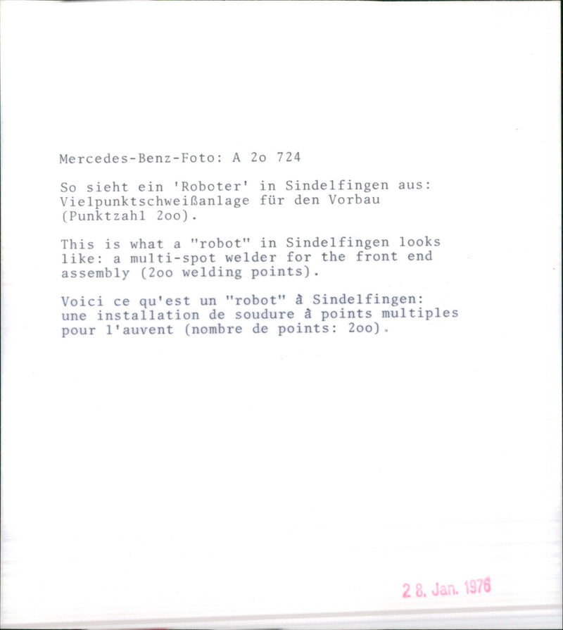 Mercedes Benz. - Vintage Photograph