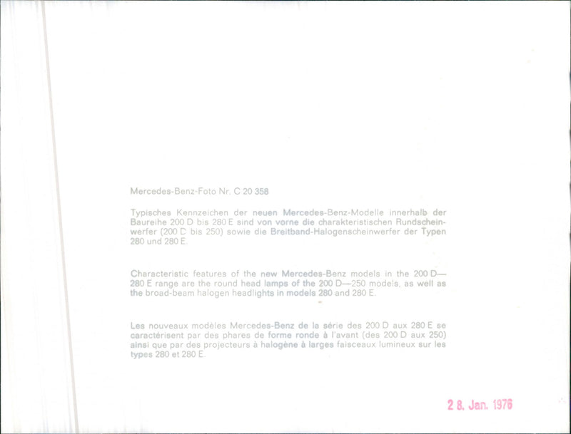 Mercedes-Benz - Vintage Photograph